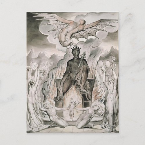 William Blake Illustration Christs Nativity Postcard