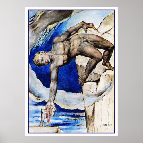 William Blake Illustration Dantes Divine Comedy Poster