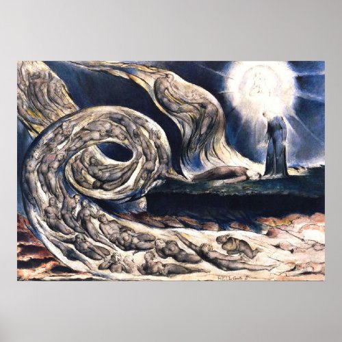 William Blake Lovers Whirlwind illustrates Hell Poster
