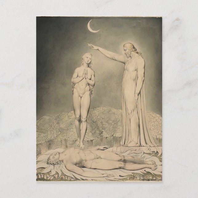 William Blake: Milton`s Paradise Lost Postcard (Front)