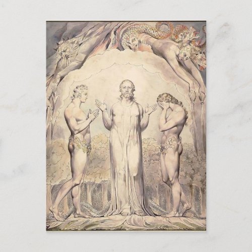 William Blake Miltons Paradise Lost Postcard