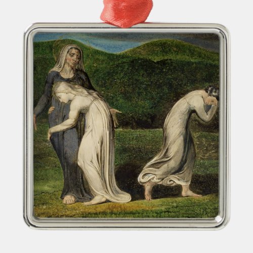 William Blake  Naomi entreating Ruth and Orpah to Metal Ornament