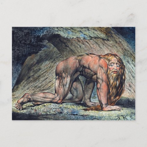 William Blake Nebuchadnezzar Postcard