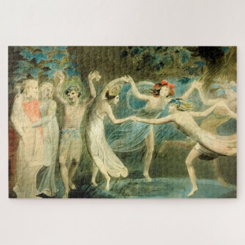 William Blake Oberon Titania and Puck with Fairie Jigsaw Puzzle