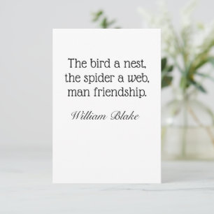 William Blake Quote Friendship Card