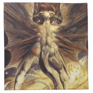 William Blake Red Dragon Napkins