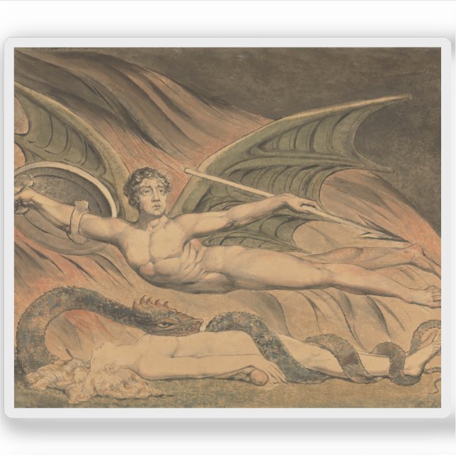 William Blake - Satan Exulting over Eve Sticker (Front)