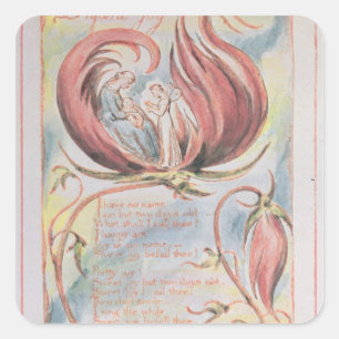 William Blake Songs of Innocence; Infant Joy, 17 Square Sticker