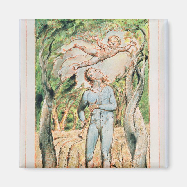 William Blake | Songs of Innocence; "the Piper" ,  Magnet (Front)