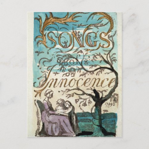 William Blake  Songs of Innocence title page Postcard