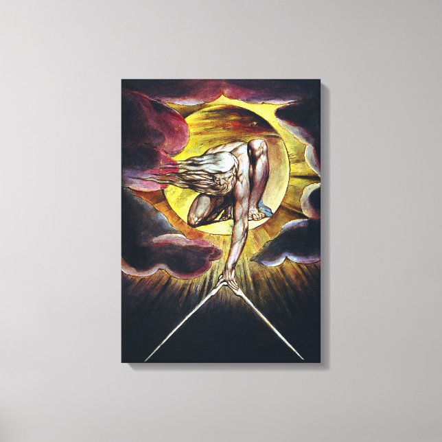 William Blake The Ancient of Days Painting Canvas Print (Front)