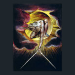 William Blake The Ancient of Days Painting Poster<br><div class="desc">A painting by William Blake called The Ancient of Days depicting Urizen holding a compass.</div>