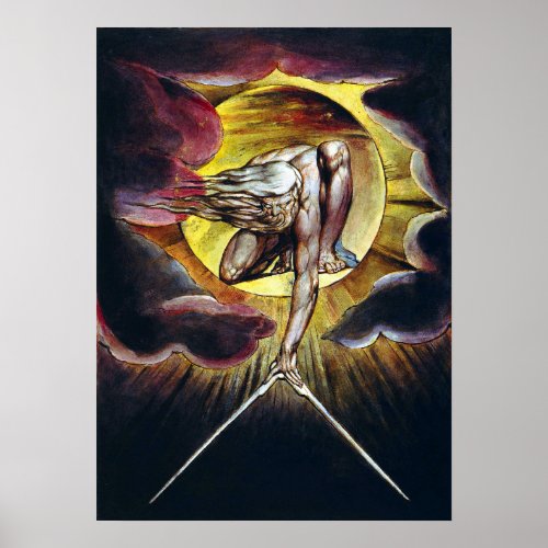 William Blake The Ancient of Days Painting Poster