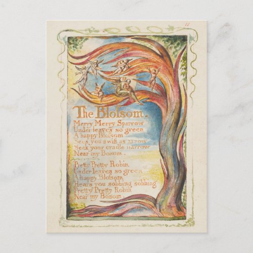 William Blake The Blossom Postcard
