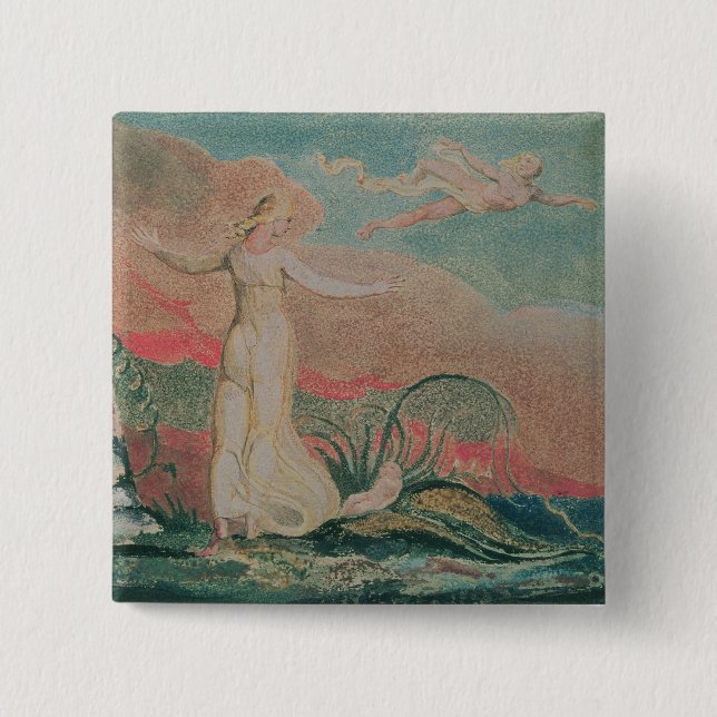 William Blake | The Book of Thel; Plate 4 Thel in  Button (Front)