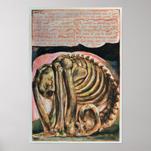 William Blake The creation of Urizen in material Poster