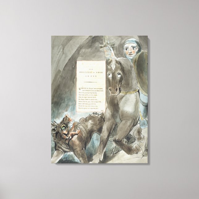 William Blake | The Descent of Odin, An Ode, from  Canvas Print (Front)