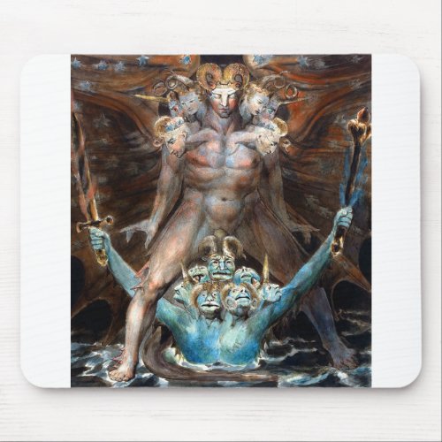 William Blake The Great Red Dragon and the Beast Mouse Pad