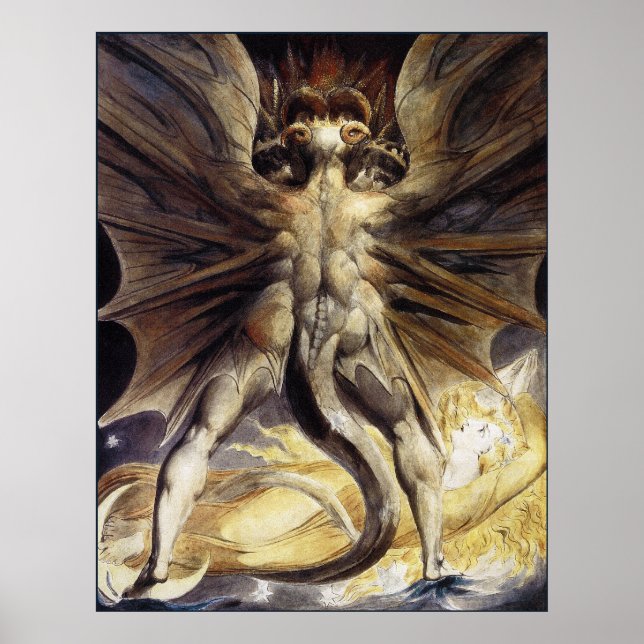 William Blake: The Great Red Dragon Poster (Front)