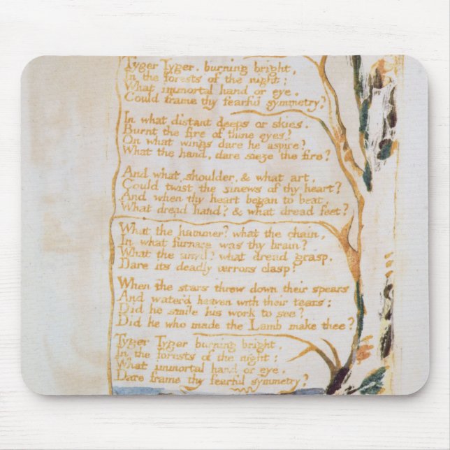 William Blake | The Tyger, from Songs of Innocence Mouse Pad (Front)