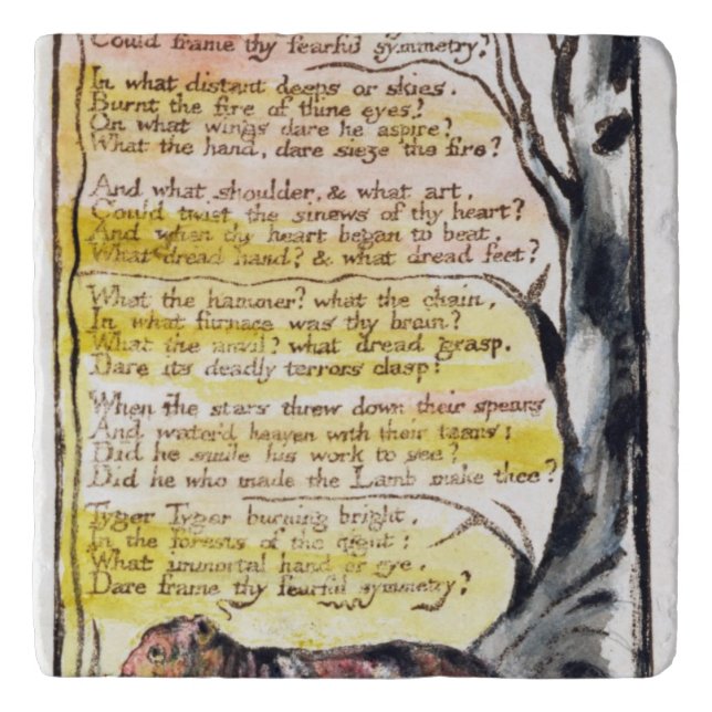 William Blake | 'The Tyger', plate 36 (Bentley 42) Trivet (Front)