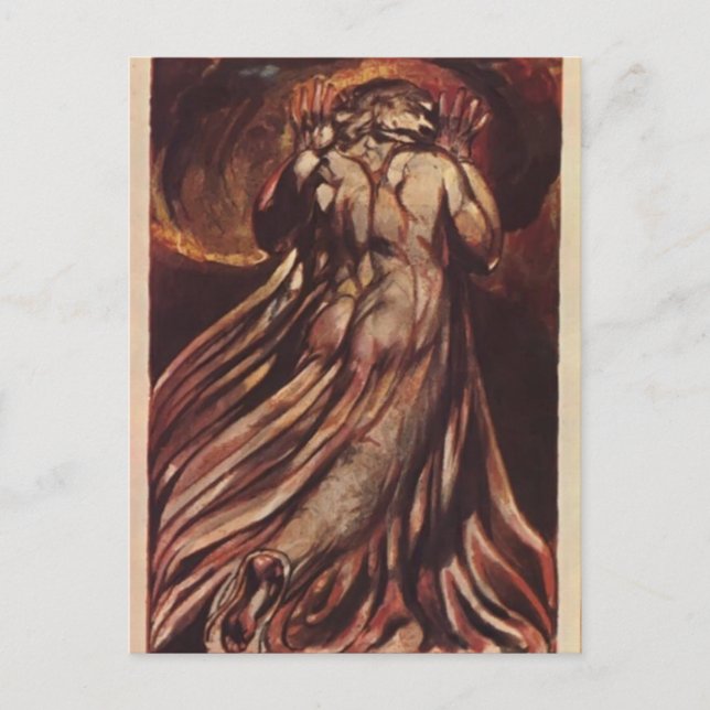 William Blake-white haired man in long, pale robe Postcard (Front)