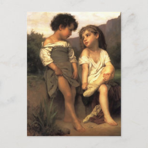 William Bouguereau- At the Edge of the Brook Postcard