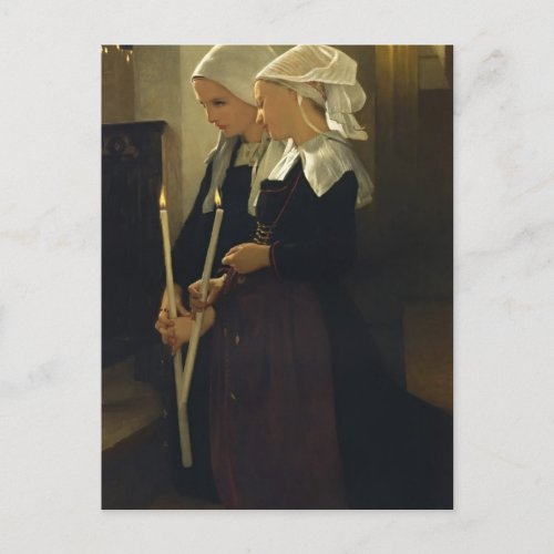 William Bouguereau_ Prayer at Sainte Anne dAuray Postcard