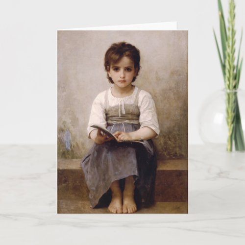 William Bouguereau _ The Difficult Lesson Card