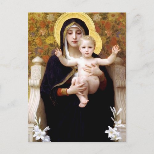 William Bouguereau_ The Madonna of the Lilies Postcard