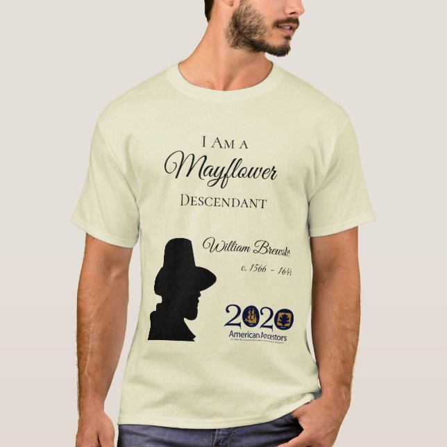 William Brewster Mayflower Descendant Men T-shirt (Front)