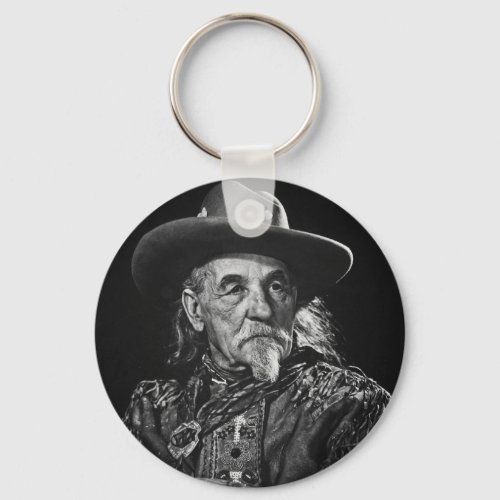 William Buffalo Bill Cody Vintage Portrait Keychain
