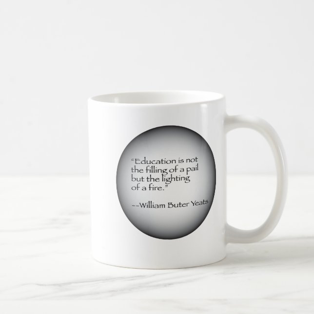 William Butler Yeats Quote Coffee Mug (Right)