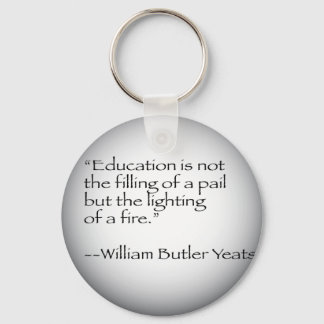 William Butler Yeats Quote Keychain