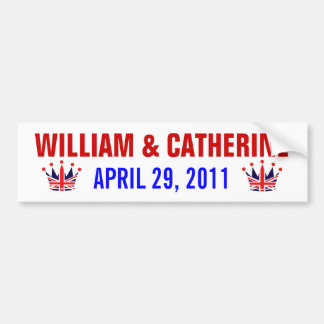 William & Catherine Royal Wedding Bumper Sticker