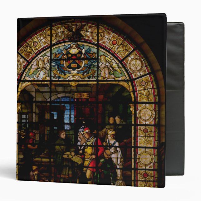 William Caxton Showing his First Printed Book 3 Ring Binder (Front/Inside)