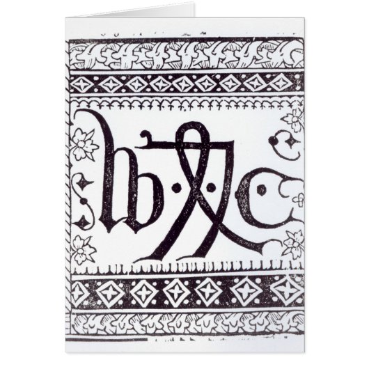 William Caxton's Print Mark Cards (Front)