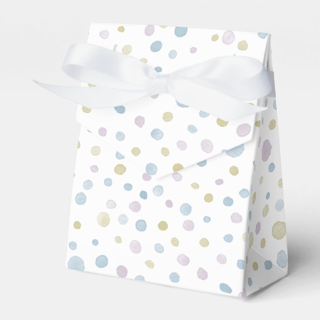 William Confetti Watercolor Dots Favor Box (Front Side)