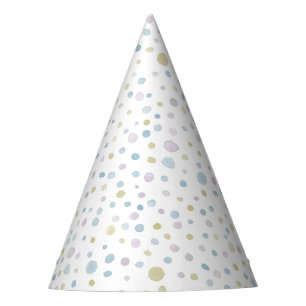 William Confetti Watercolor Dots Party Hat