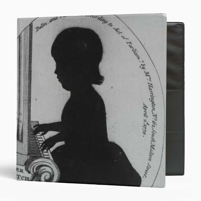 William Crotch Playing the Organ Binder (Front/Inside)