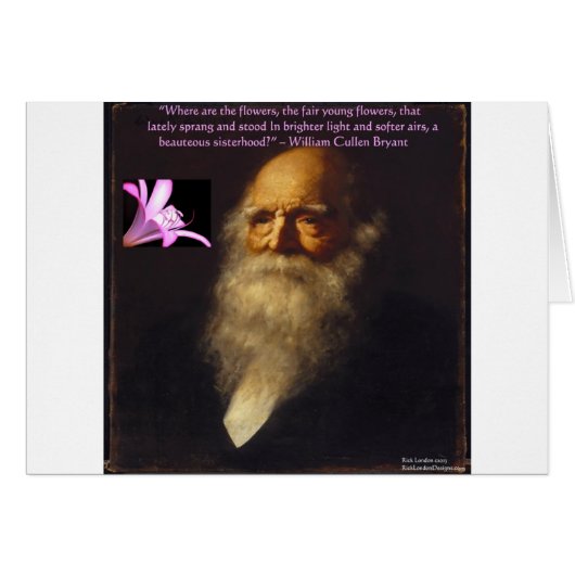 William Cullen Bryant Flower Poem Cards (Front Horizontal)