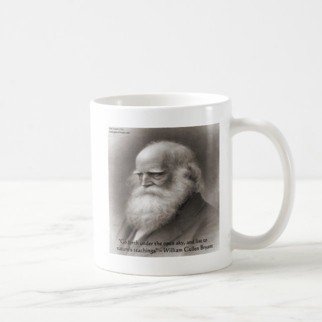 William Cullen Bryant & Nature Quote Coffee Mug (Right)