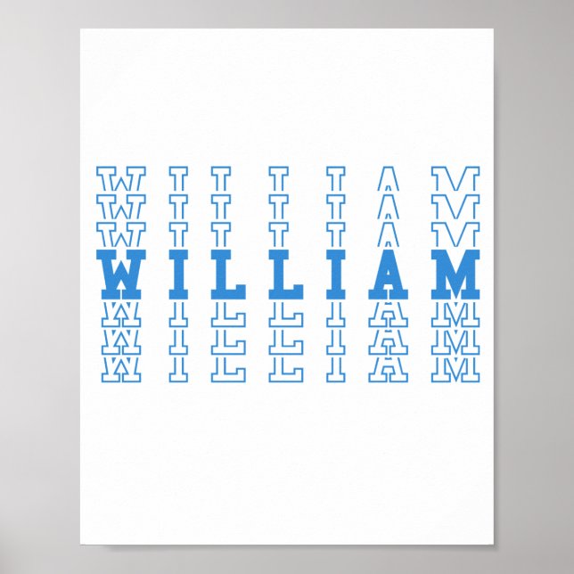 William Custom Boy Name Poster (Front)
