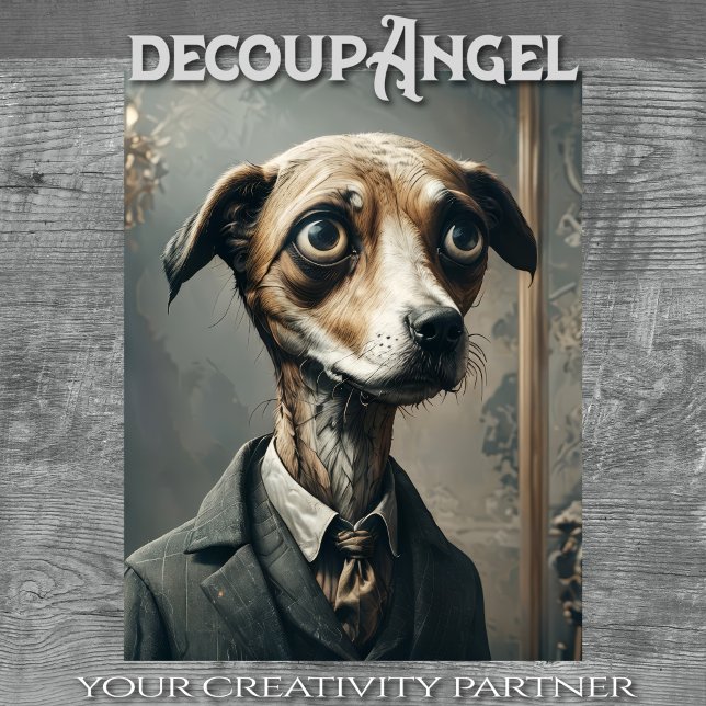 William  - Dapper Dog - Decoupage -   Tissue Paper (Creator Uploaded)