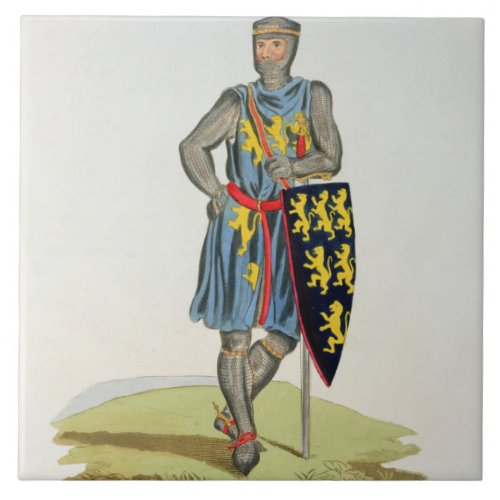 William de Longuespee 3rd Earl of Salisbury d12 Ceramic Tile