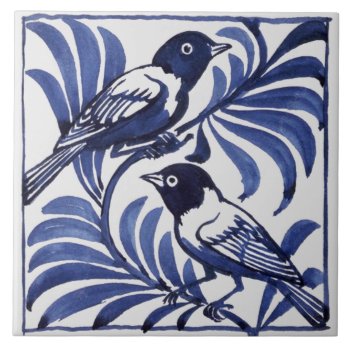 William De Morgan Birds Ceramic Tile by OldArtReborn at Zazzle