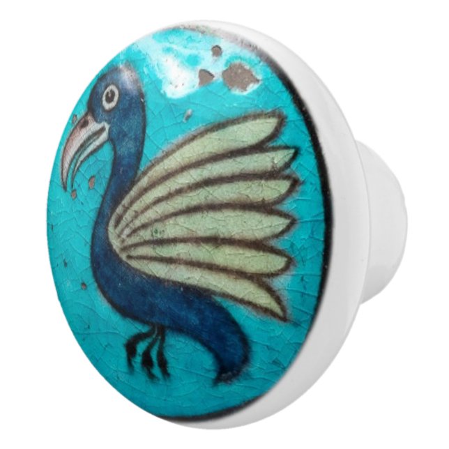 William De Morgan Dragon Ceramic Knob (Right)