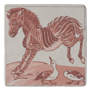 William De Morgan - Kicking Zebra Trivet