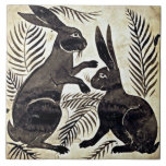William De Morgan Rabbits Ceramic Tile at Zazzle
