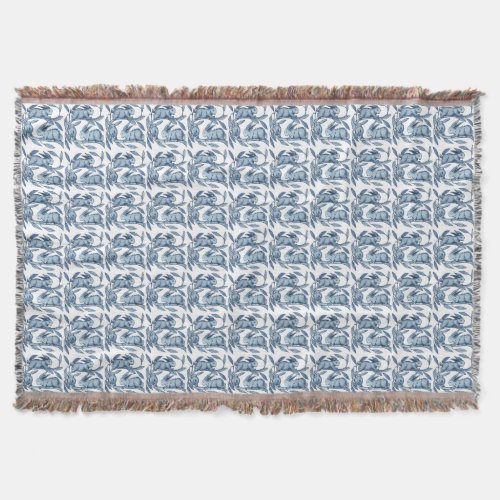 William De Morgan Rabbits Rugs Throw Blanket